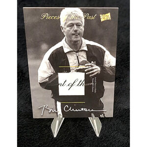 Rare President Bill Clinton Authentic Relic Card Limited Edition